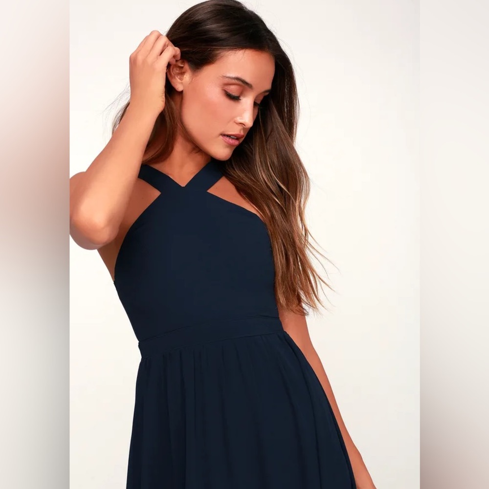 Lulus Bridesmaid navy blue dress